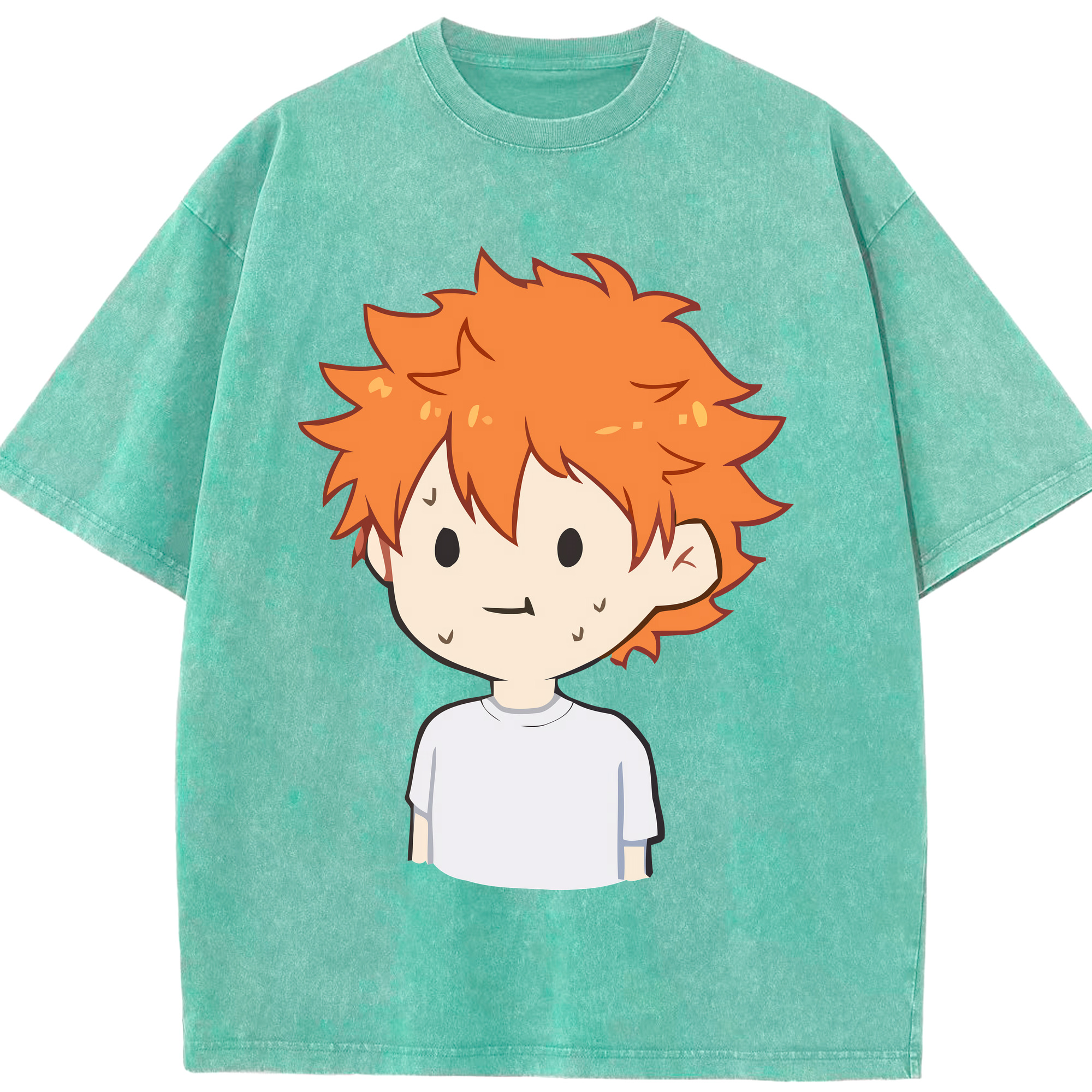 （画像用） ハイキュー!! Haikyu!! 綿100% ヴィンテージ風 半袖Tシャツ（フロントプリント）